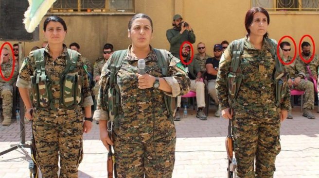 ABD askerleri YPG`lilerin yemin törenine katıldı!