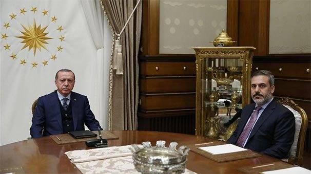Cumhurbaşkanı Erdoğan, Hakan Fidan`ı kabul etti