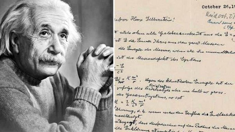 Einstein`ın kendi el yazması mektubu 10 milyon TL`ye satıldı: Pahalı olmasının sebebi içindeki formülde saklı
