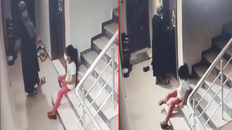 Kızına gözcülük yaptırıp, çelik kapıları 30 saniyede açan kadın kameralara yakalandı