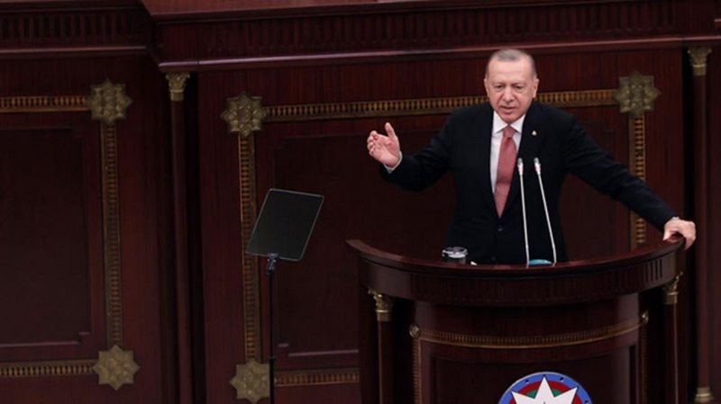 Son Dakika! Cumhurbaşkanı Erdoğan, Azerbaycan Milli Meclisi`ne hitap etti: Tüm dünya bilsin ki yanınızdayız