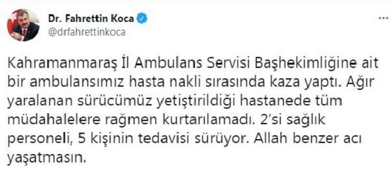 Son dakika haberleri: Kahramanmaraş`ta ambulans kaza yaptı: 1 ölü, 2`si sağlık personeli 5 yaralı
