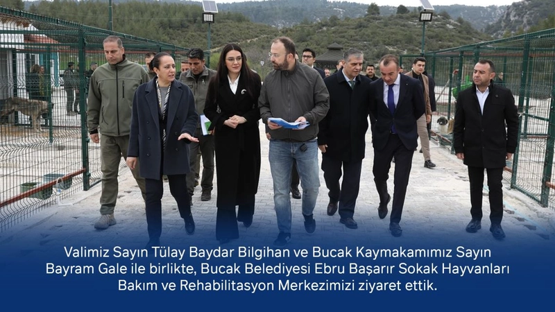 Vali Bilgihan ve Kaymakam Gale’den Bucak Sokak Hayvanları Rehabilitasyon Merkezine Ziyaret