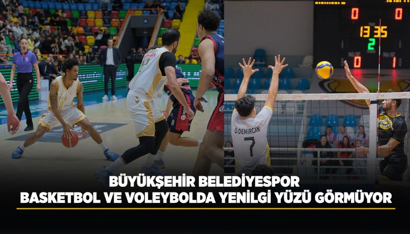 Konya Büyükşehir Belediyespor Basketbol ve Voleybolda Yenilmezlik Serisini Sürdürüyor