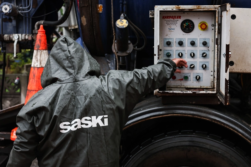 SASKİ yoğun yağışa anında müdahale etti