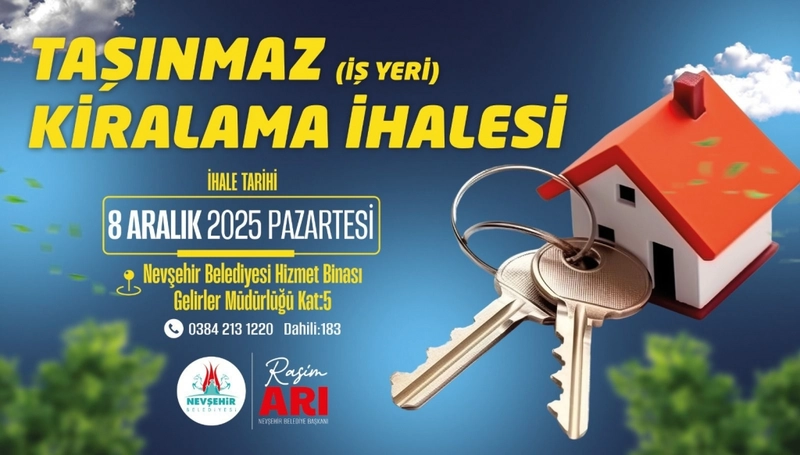 Nevşehir Belediyesi 15 Taşınmaz İçin Kiralama İhalesi Düzenleyecek