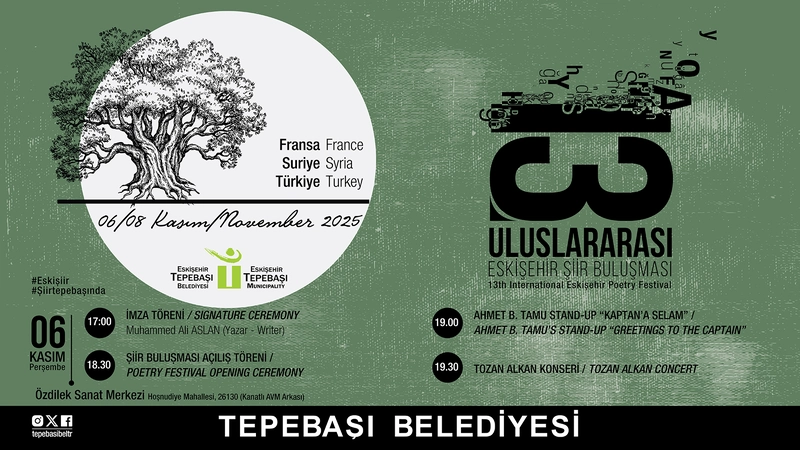 13. Uluslararası Eskişehir Şiir Buluşması Başlıyor