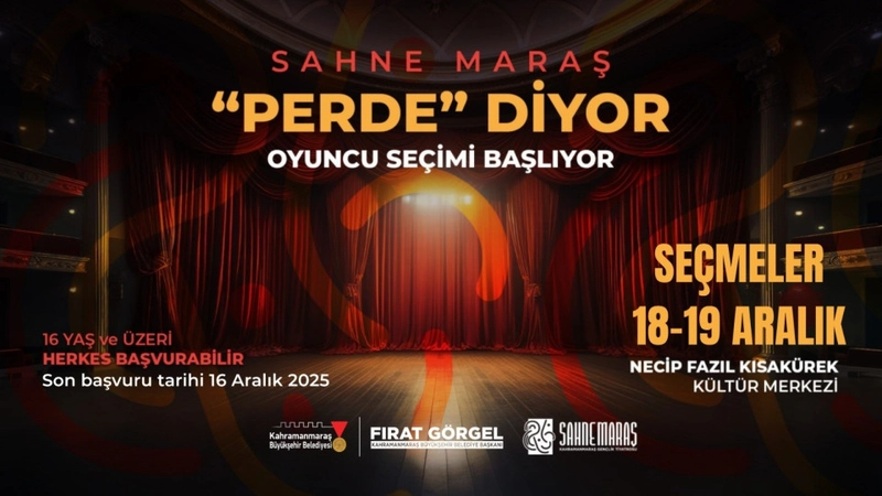 Sahne Maraş Tiyatro Okulu Yeni Dönem Ön Başvurularını Başlattı