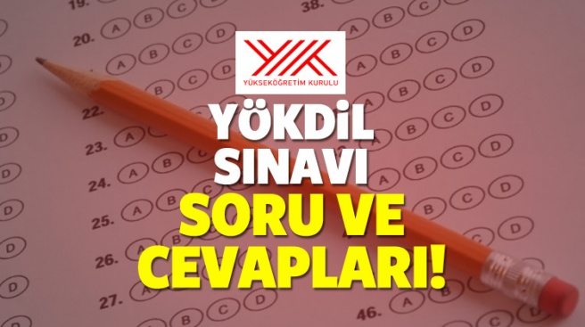 05 Kasım YÖKDİL sınav soru ve cevapları! Kitapçık kontrolü