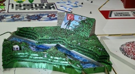 300 bin domino taşıyla Türkiye rekoru kırıldı