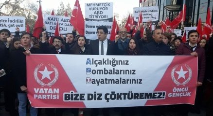 ABD Büyükelçiliği önünde Kayseri saldırısı protesto edildi