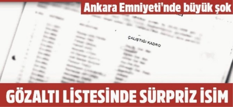 Ankara Emniyet'te şube müdür yardımcısına gözaltı!