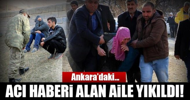 Ankara`da şehit düşen polisin Erzincan`daki baba evine ateş düştü