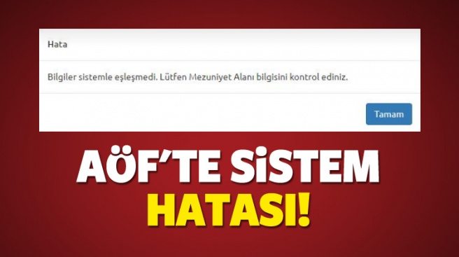 AÖF Lisans Tamamlama DGS kayıtlarında 