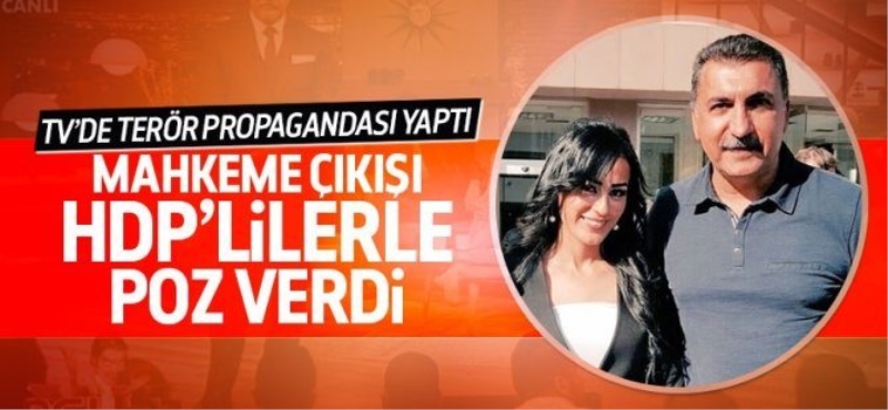 Ayşe Çelik mahkeme çıkışı HDP'lilerle poz verdi