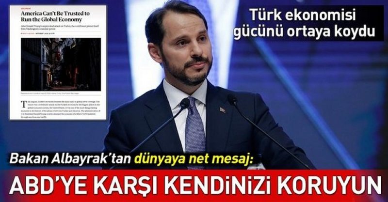 Bakan Albayrak: Dünya kendini Washington?un ekonomik gücünden korumalı