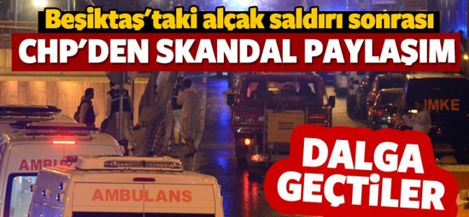 Bombalı saldırısı sonrası CHP'den skandal paylaşım