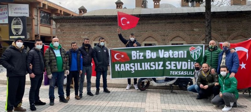 BURSASPOR ÇANAKKALE ŞEHİTLERİMİZİ UNUTMADI 