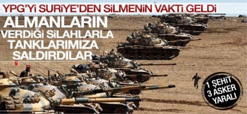 Cerablus'ta YPG'den tanklara roketli saldırı