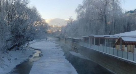 Çoruh Nehri buz tuttu