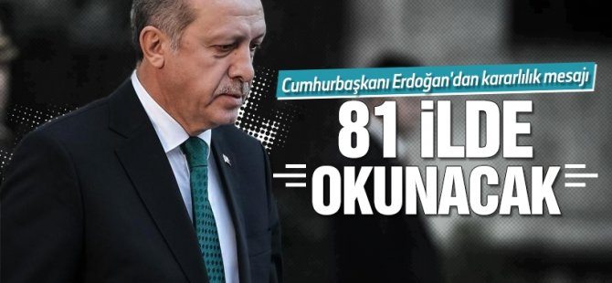 Cumhurbaşkanı Erdoğan'dan anlamlı 29 Ekim mesajı