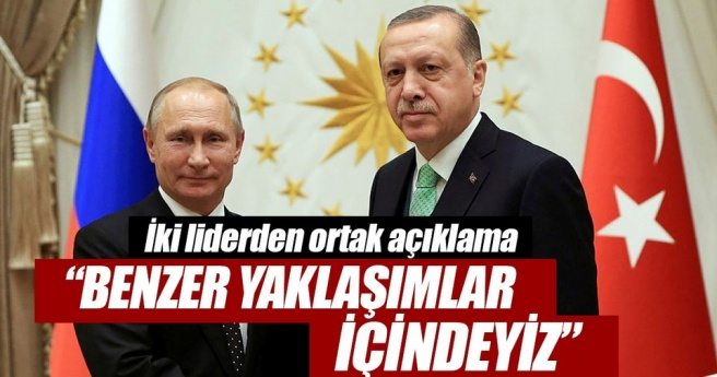 CUMHURBAŞKANI ERDOĞAN: BENZER YAKLAŞIMLAR İÇİNDEYİZ