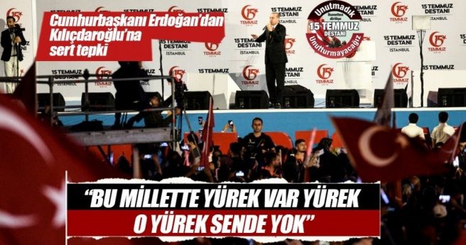 Cumhurbaşkanı Erdoğan: Bu millet senin gibi, ürkek, korkak değil