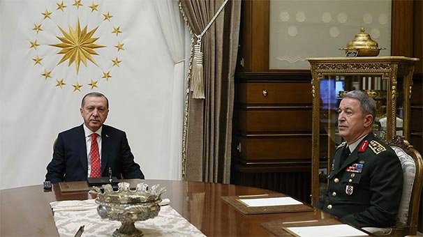 Cumhurbaşkanı Erdoğan, Orgeneral Akar`ı kabul etti