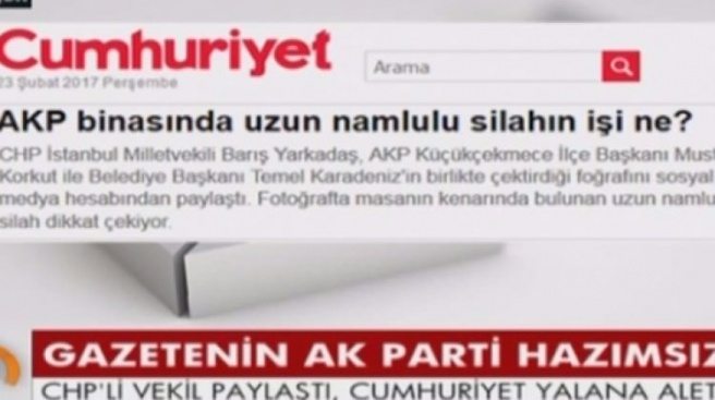 Cumhuriyet Gazetesi`nde yeni algı operasyonu