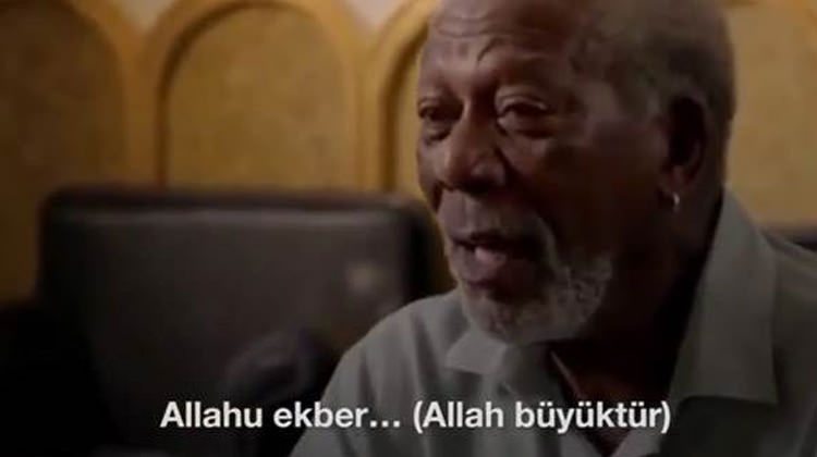 Dünya ünlü oyuncu Morgan Freeman ezana hayran kaldı