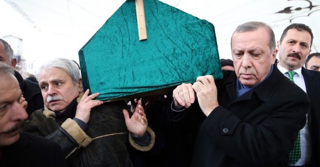 Erdoğan cenaze törenine katıldı