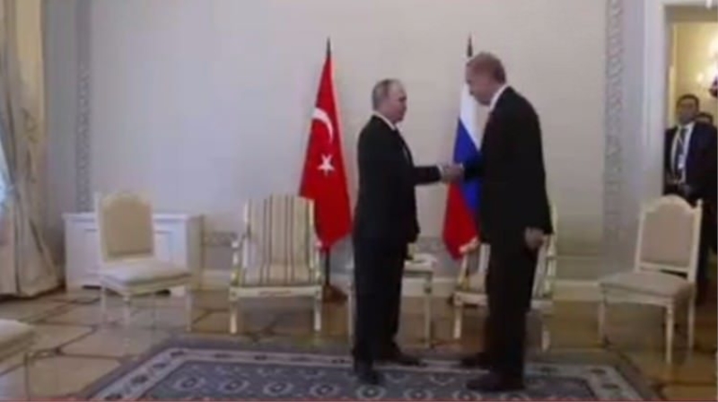Erdoğan - Putin görüşmesinden ilk kare