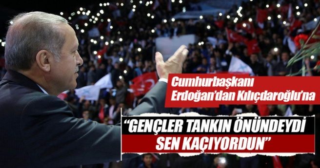 Gençler tankların karşısındayken sen kaçıyordun