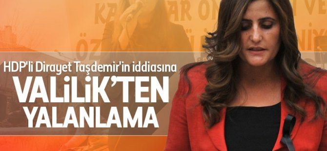 HDP'li Dirayet Taşdemir'in iddiasına yalanlama