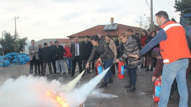 İl Sağlık Müdürlüğü`nde Yangın Tatbikatı Yapıldı