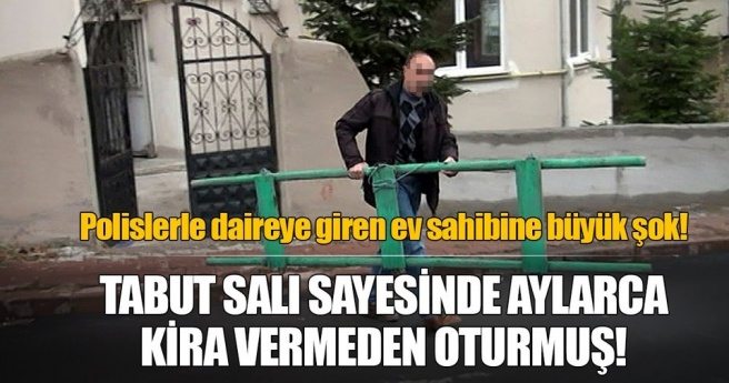 Kira ödememek için caminin tabut salını kullanmış!