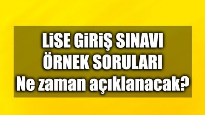 MEB AÇIKLADI | 2017 LİSE YERLEŞTİRME SINAVI ÖRNEK SORULAR AÇIKLANDI - MEB GİRİŞ...