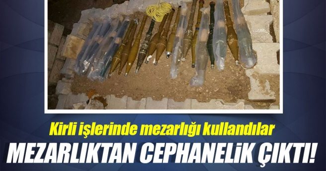 Mezarlıktan `cephanelik` çıktı