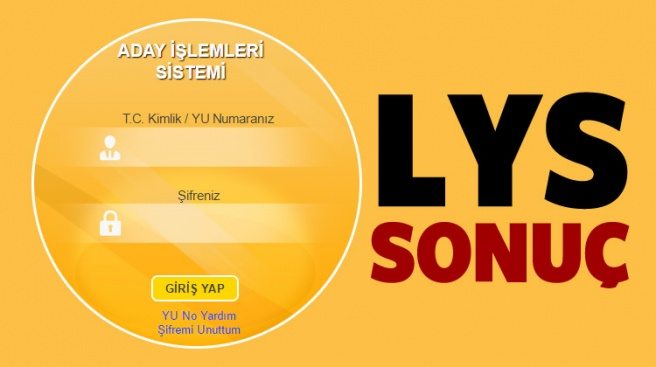 ÖSYM girş sonuç sayfası! LYS (Lisans Yerleştirme Sınavı) tercih sonuçları