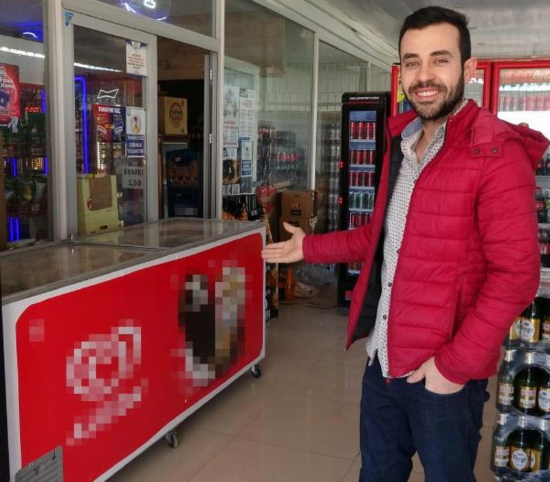 Rüzgarın sürüklediği dolabı durduran marketçi: Arkamı döndüm, bana geliyordu