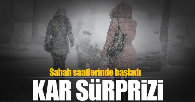 Sabah saatlerinde başladı! Başkente kar sürprizi