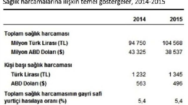 Sağlık Harcamaları Lira Bazında Arttı, Dolar Bazında Düştü