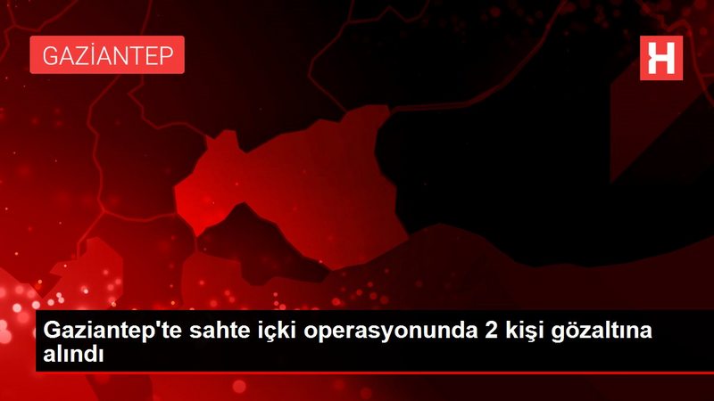 Son dakika: Gaziantep`te sahte içki operasyonunda 2 kişi gözaltına alındı