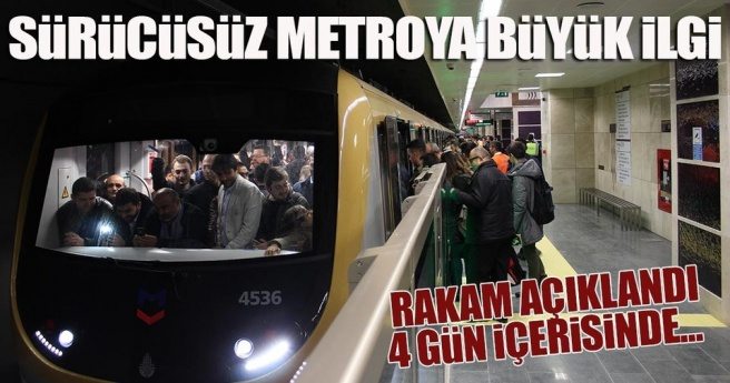 Sürücüsüz metroda ilk 4 günün bilançosu