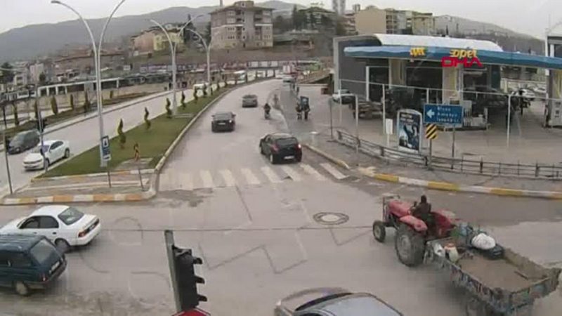 Tokat`ta, trafik kazaları KGYS kameralarında