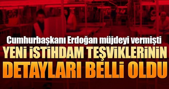 Yeni istihdam teşviklerinin detayları belli oldu